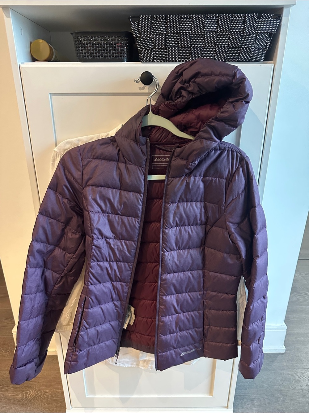 Eddie Bauer Women's Quilted Hooded Puffer Jacket — Plum